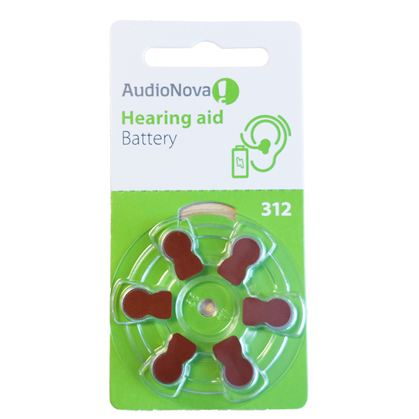 Hearing Aid Batteries Size 312 (Brown) Pack of 60